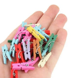 100lü Renkli Ahşap Mandal Seti 2.5 cm