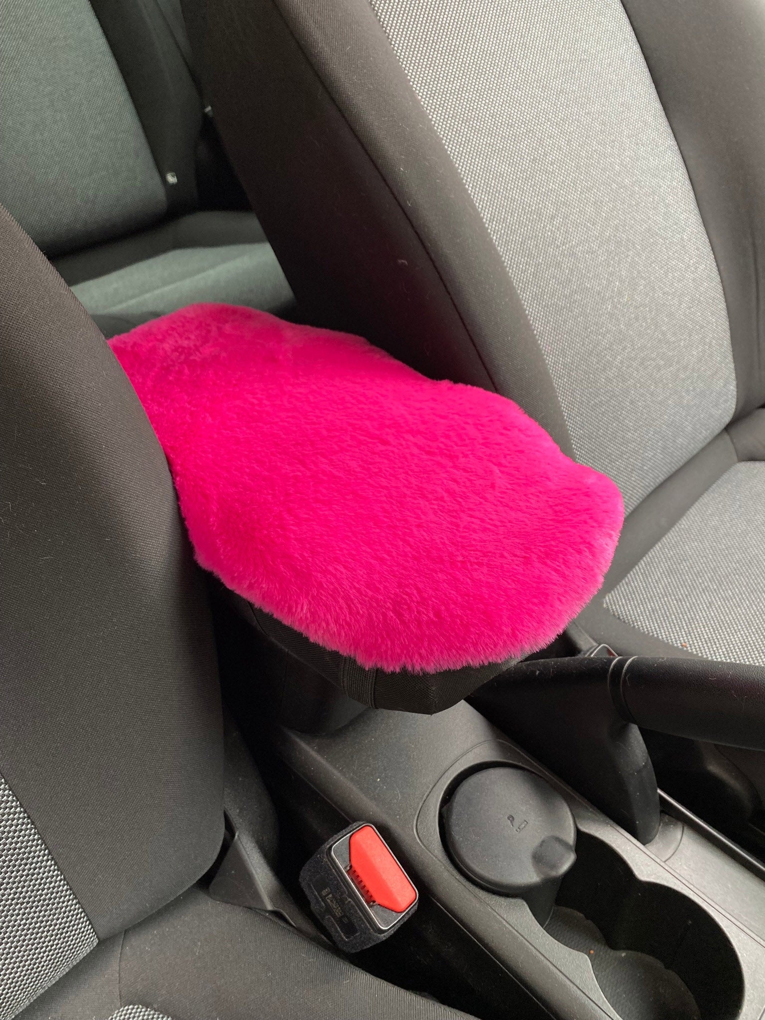 Yumuşak Peluş Kol Dayama Kolçak Minderi Fuşya Pembe