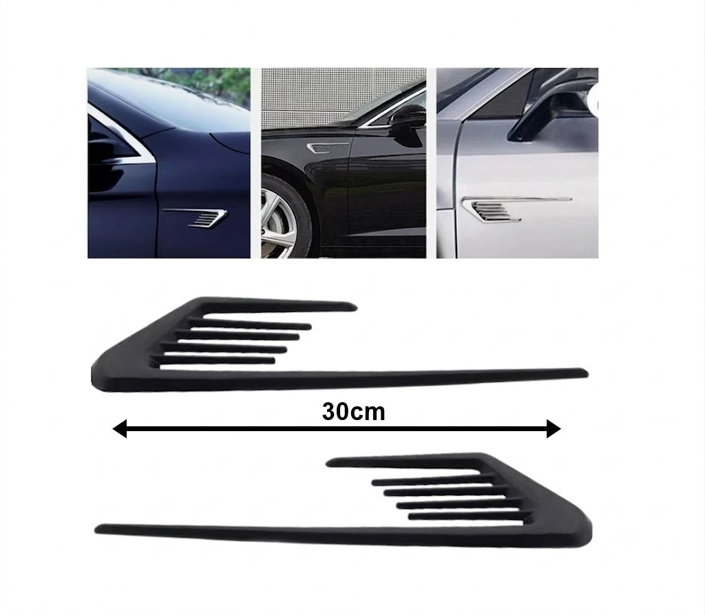 Çamurluk Üstü Ventil Çizgili 30cm 2 Parça Siyah