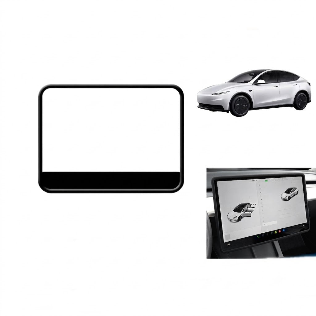 Tesla Model 3 Y Standart ve Juniper Uyumlu Multimedya Orta Ekran Kenar Koruyucu Çerçeve Trim 1 Adet Siyah