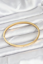 316L Çelik Gold Renk 65 mm İnce Kadın Kelepçe Bileklik