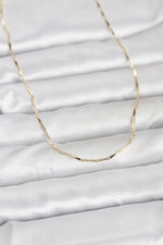 CM 14K Gold Renk Çubuk Kesme Zincir Model 60 cm Kadın Kolye