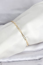 CM 14K Gold Renk Ataç Zincir Model Kadın Bileklik