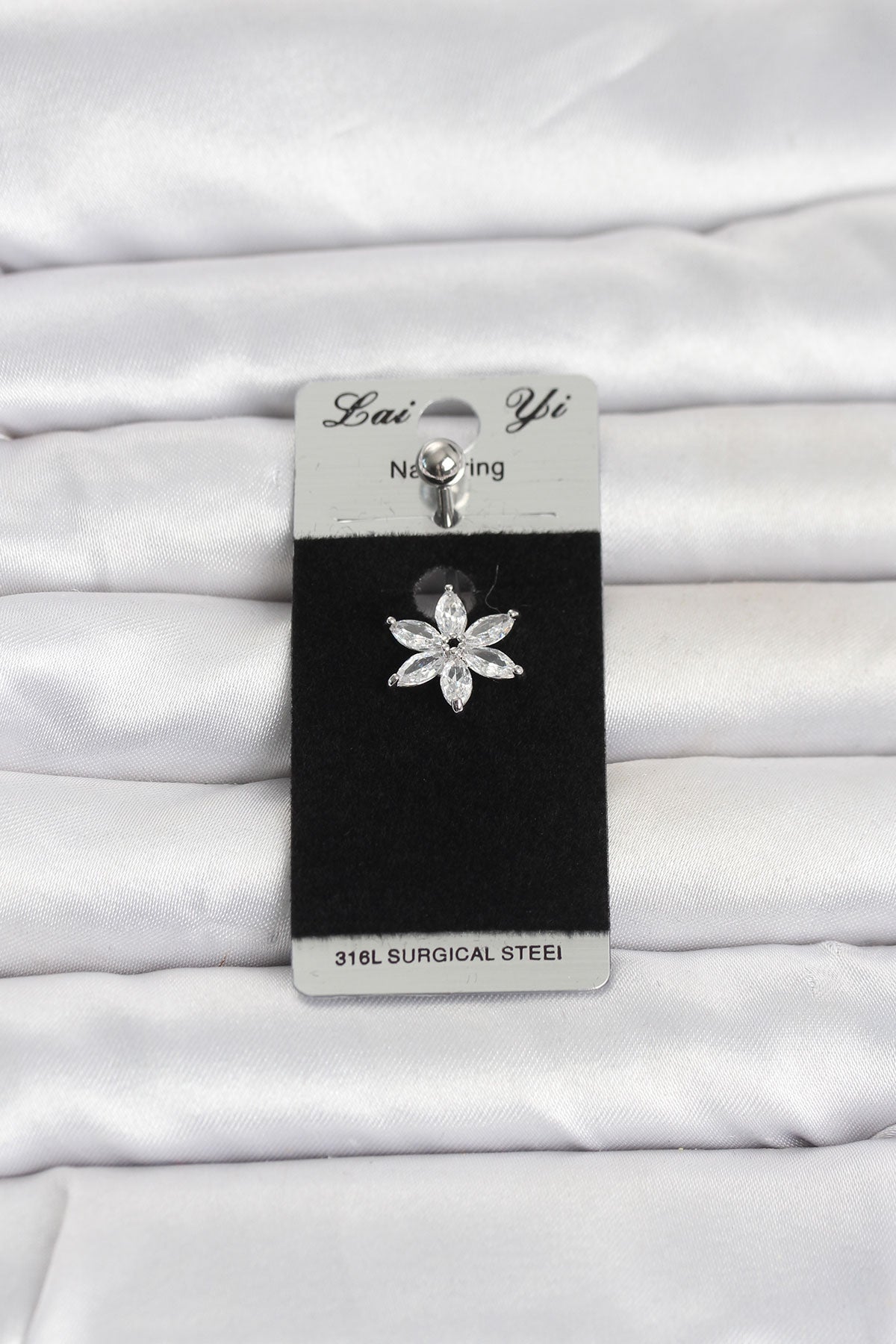 316L Cerrahi Çelik Lotus Model Göbek Piercing