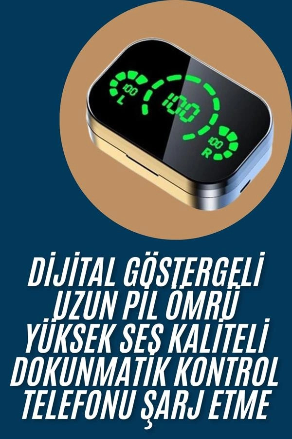 2025 Model Bluetooth Kulaklık Telefon Şarj Edebilen Çağrı Cevaplama Dijital Göstergeli