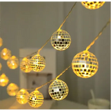 2m 10 LED Pilli Disko Toplu Işık
