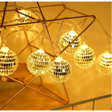 2m 10 LED Pilli Disko Toplu Işık