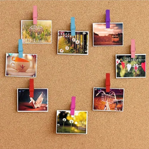 50'li Renkli Ahşap Mandal Seti (3.5 cm)