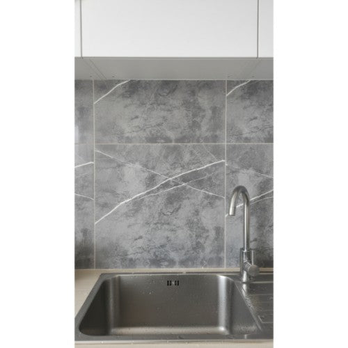 30x30 Antrasit Mermer Desenli Duvar Sticker