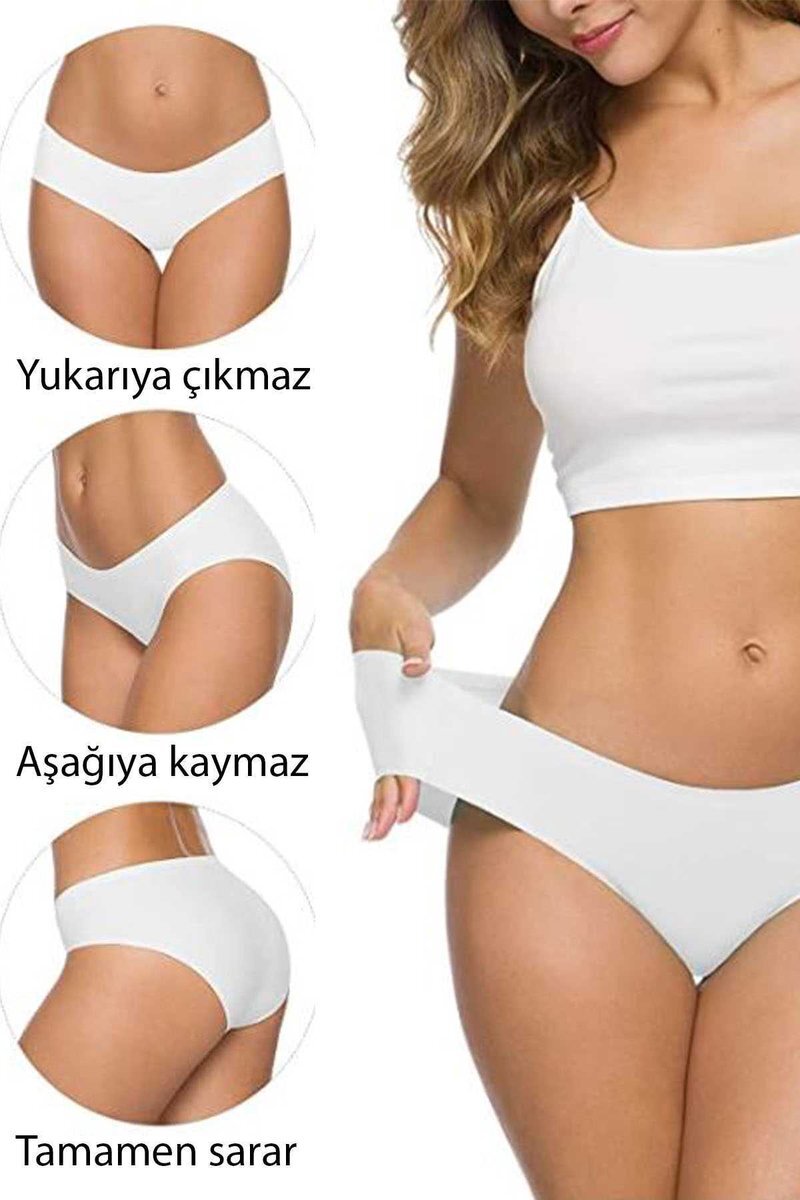 7 Adet Kadın Dikişsiz Lazer Kesim Esnek İz yapmayan Külot S11