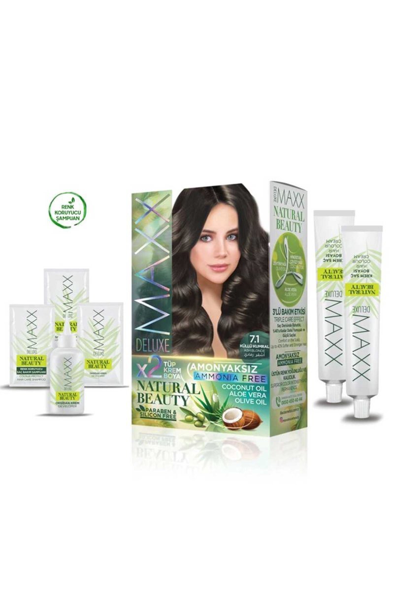 Natural Beauty Amonyaksız Saç Boyası 7.1 Küllü Kumral