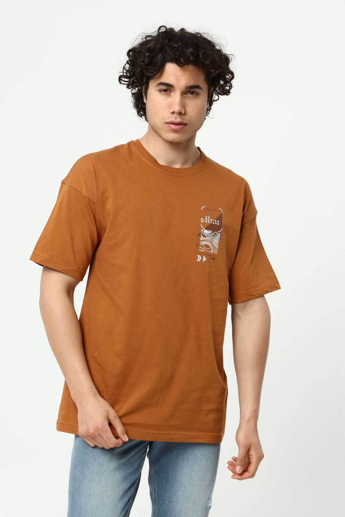 Coffee-themed Men's Printed Oversize T-Shirt