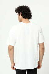 White Men's Basic Oversize Crew Neck Short Sleeve T-Shirt