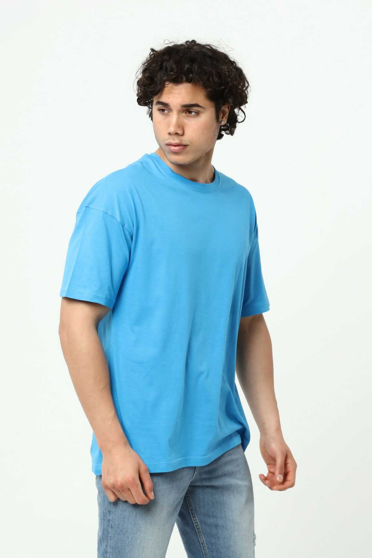 Mavi Erkek Basic Oversize Bisiklet Yaka Kısa Kollu T-Shirt