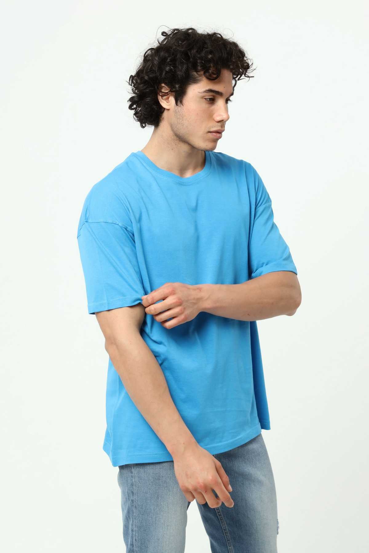 Mavi Erkek Basic Oversize Bisiklet Yaka Kısa Kollu T-Shirt
