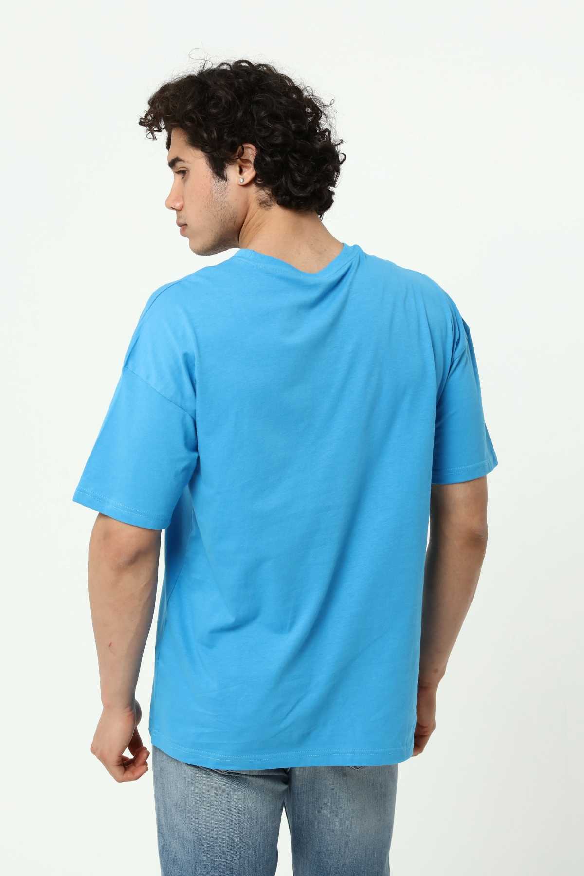 Mavi Erkek Basic Oversize Bisiklet Yaka Kısa Kollu T-Shirt