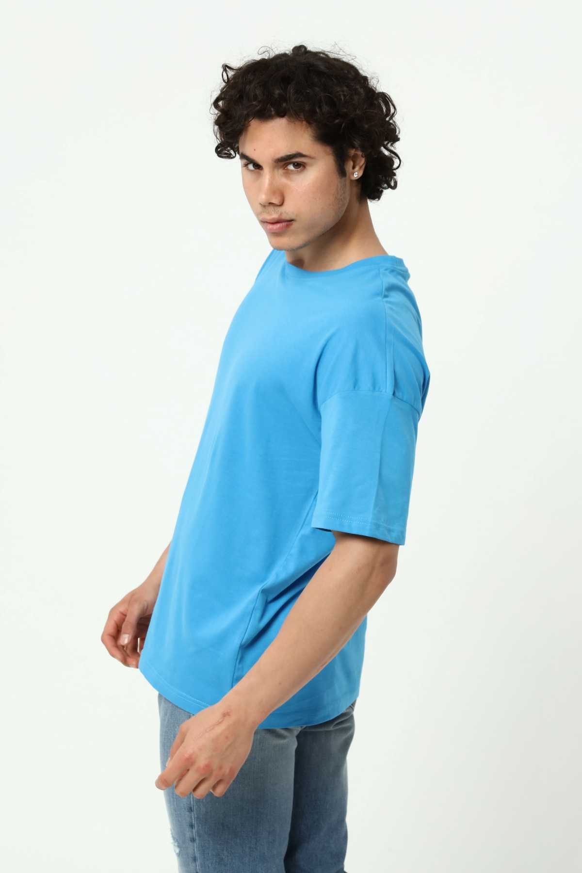 Mavi Erkek Basic Oversize Bisiklet Yaka Kısa Kollu T-Shirt