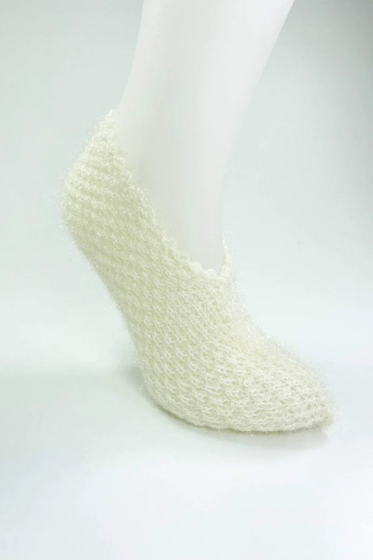 2 Çift El Örgüsü Kışlık Şık Kadın Yün Patik Set 4