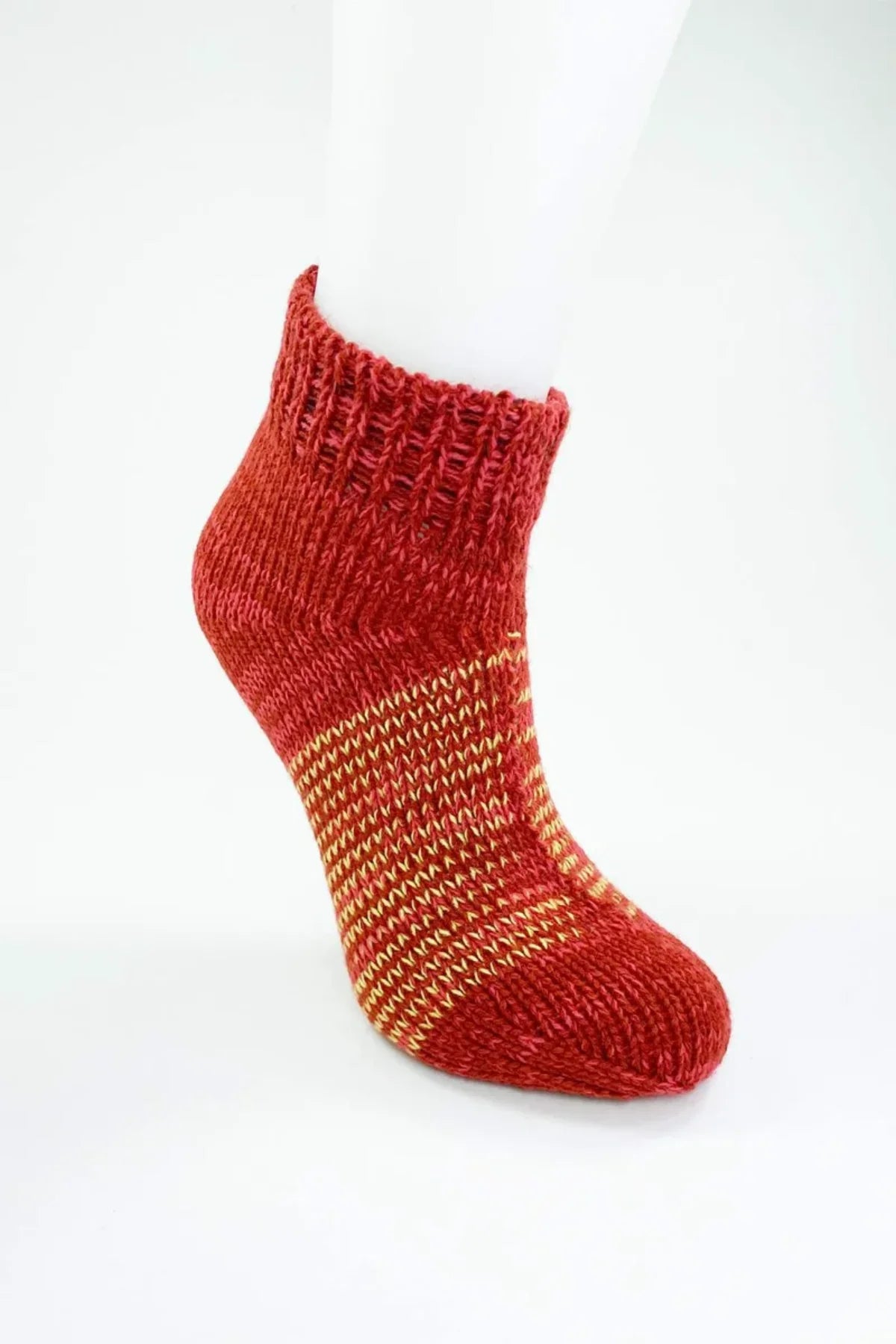 2 Çift El Örgüsü Kışlık Şık Kadın Yün Patik Set 15