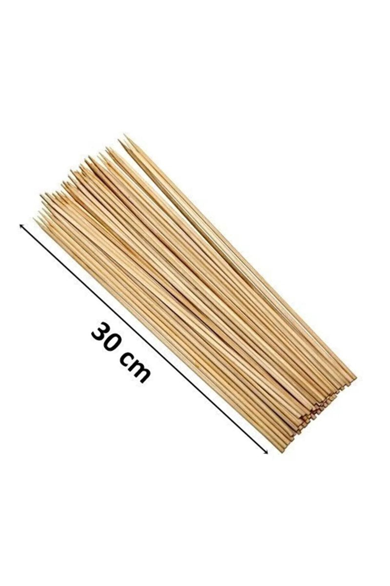 Ahşap Çöp Şiş Çubuğu 30 Cm - 50 Adet mudanis