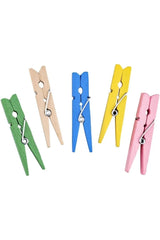 Brons Renkli Ahşap Büyük 4.5 cm 24 Lü Mandal Br-905