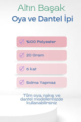 Altınbaşak Oya ve Dantel İpi 20 gr - Royaleks - No: 434