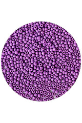 Mor Renk 4 mm Yaklaşık 660 adet / 60 gram Cam Boncuk Oya Yazma Bileklik ve Kolye