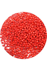 Koyu Turuncu Renk 4 mm Yaklaşık 660 adet / 60 gram Cam Boncuk Oya Yazma Bileklik ve Kolye
