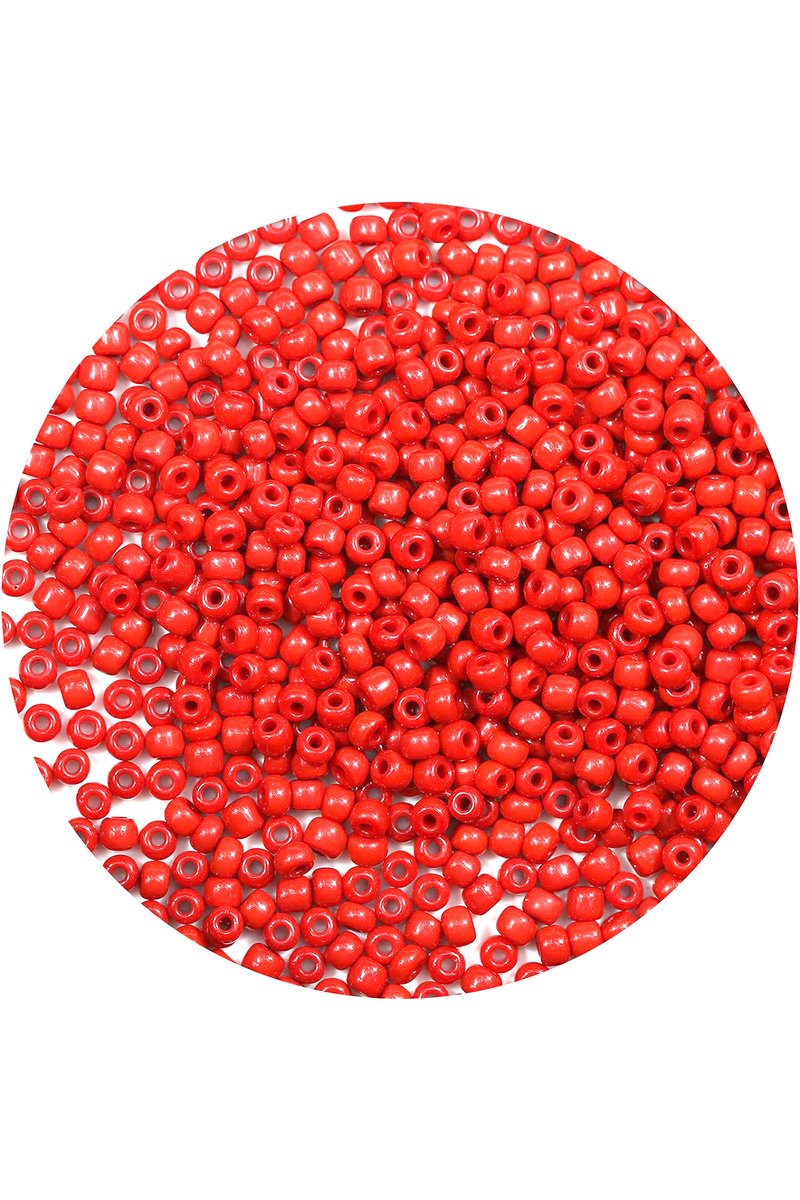 Koyu Turuncu Renk 4 mm Yaklaşık 1100 adet / 100 gram Cam Boncuk Oya Yazma Bileklik ve Kolye