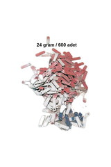 Koyu Pembe 15 x 5 mm Dantel Oya Yazma Halhal Abiye Lazer Kesim Pul 600 adet / 24 gram