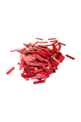 Kırmızı 15 x 5 mm Dantel Oya Yazma Halhal Abiye Lazer Kesim Pul 1000 adet / 40 gram