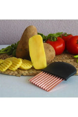 Özel Tutacaklı Şekilli Sebze Ve Meyve Kesme Aleti Cips Doğrayıcı Royaleks-35126