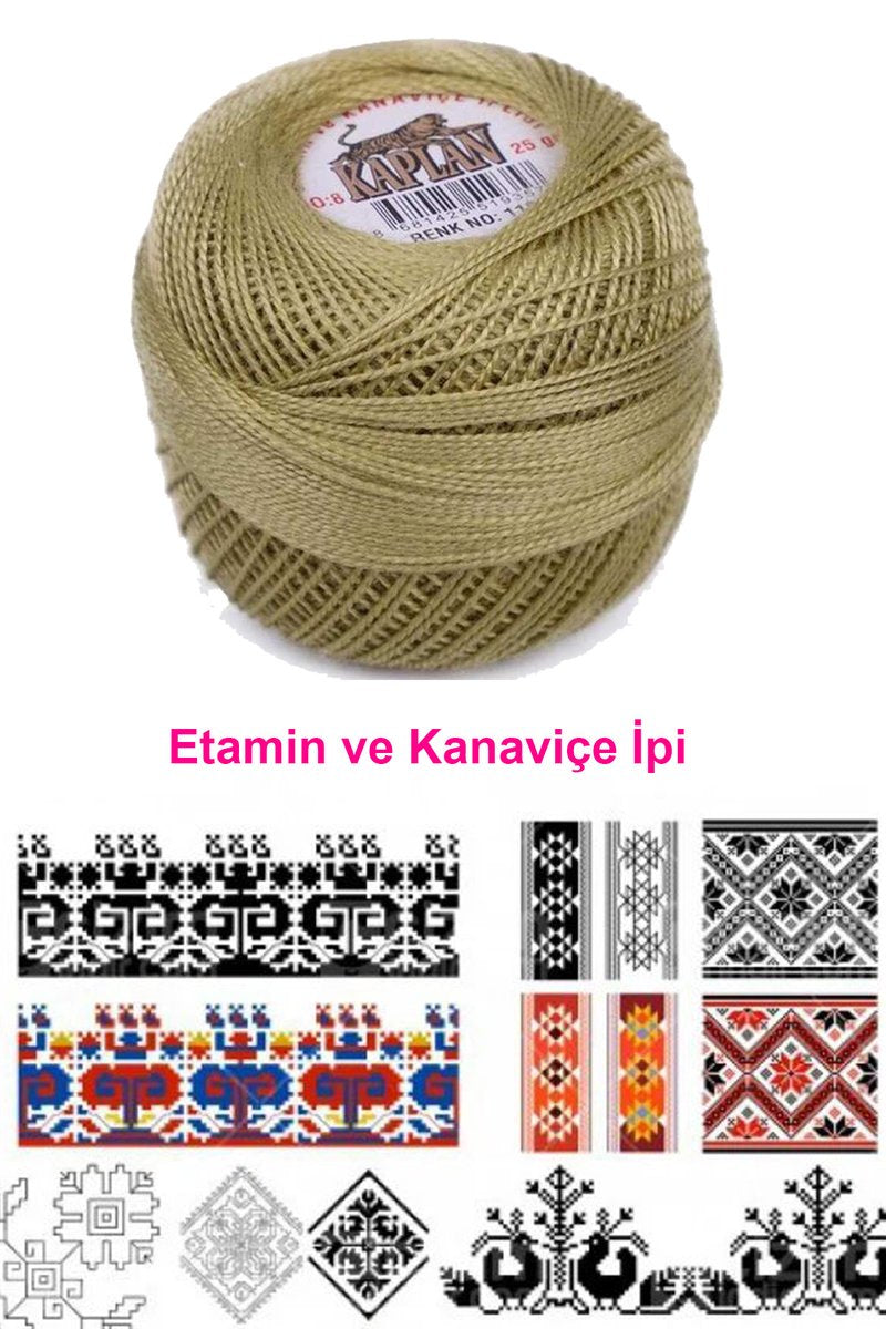 Kaplan Etamin Ve Kanaviçe İpi 8 No Kod/Renk: 118 - Royaleks