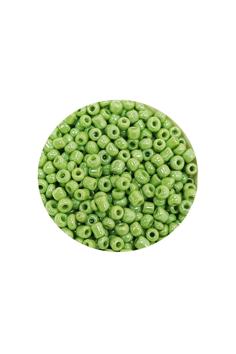 Dökme Cam Kum Boncuk (11/0) 2 mm - 20 Gram -  Açık Yeşil - BNC003
