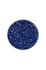 Dökme Cam Kum Boncuk (11/0) 2 mm - 20 Gram -  Koyu Mavi - BNC017