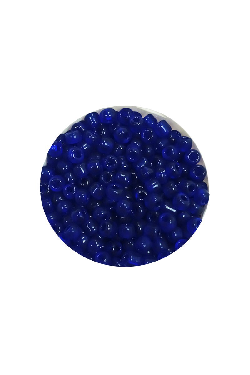 Dökme Cam Kum Boncuk (11/0) 2 mm - 60 Gram -  Kral Mavi - BNC036