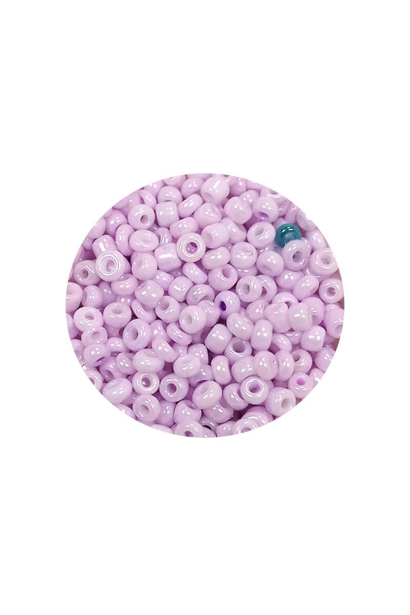 Dökme Cam Kum Boncuk (11/0) 2 mm - 60 Gram -  Açık Pembe - BNC043