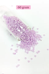 Dökme Cam Kum Boncuk (11/0) 2 mm - 60 Gram -  Açık Pembe - BNC043