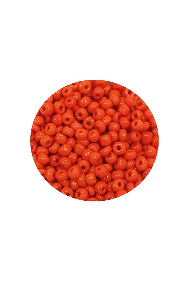 Dökme Cam Kum Boncuk (11/0) 2 mm - 60 Gram -  Turuncu - BNC048