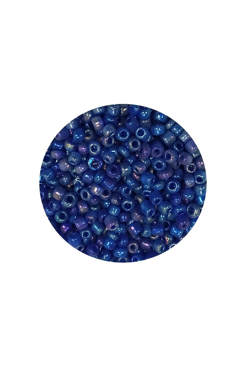 Dökme Cam Kum Boncuk (11/0) 2 mm - 60 Gram -  Koyu Mavi - BNC052