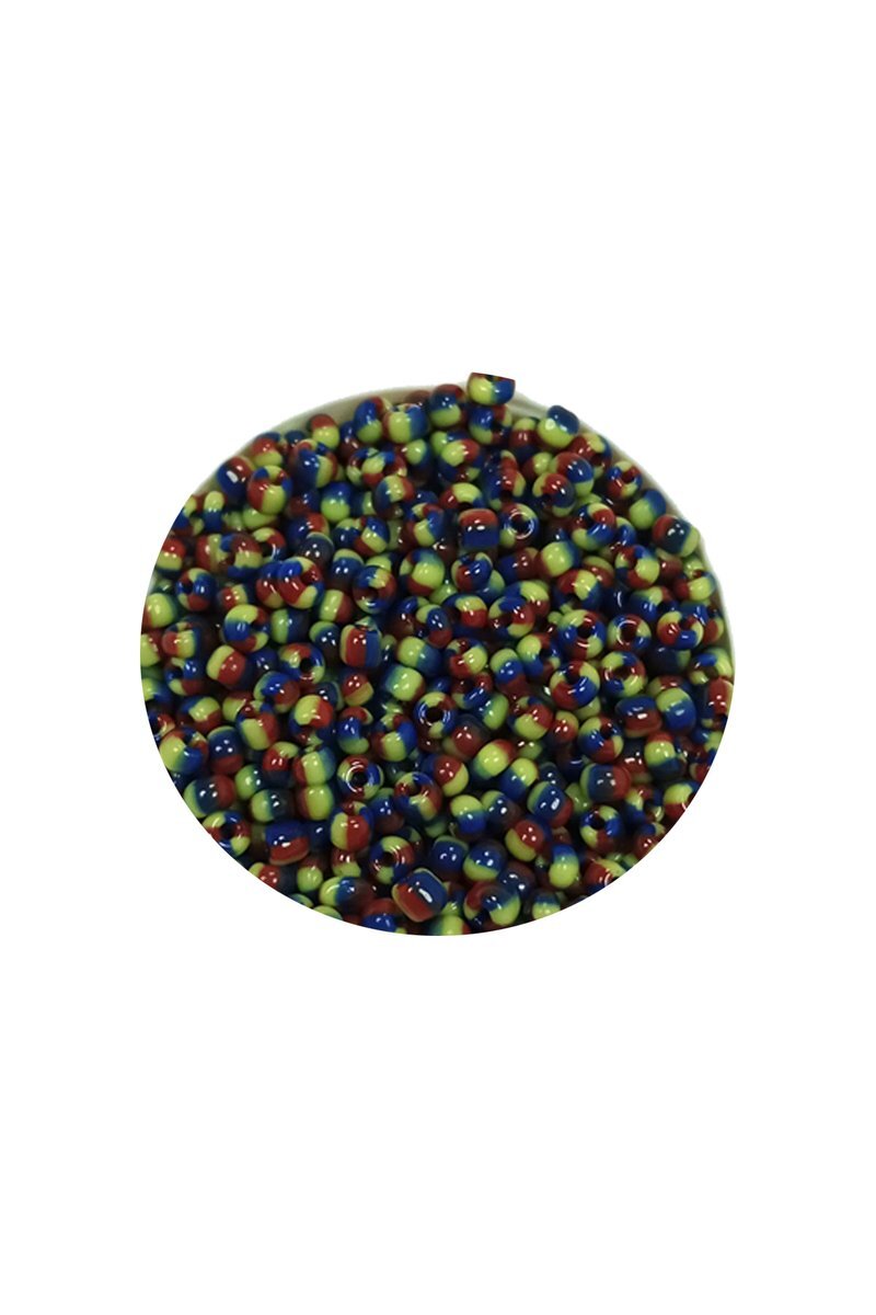 Dökme Cam Kum Boncuk (11/0) 2 mm - 60 Gram -  Üç Renkli - BNC067
