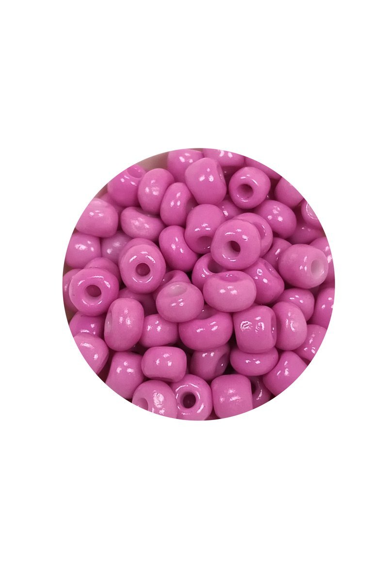 Dökme Cam Kum Boncuk Büyük Boy (6/0) 4 mm - 20 Gram - Eflatun - BNC085