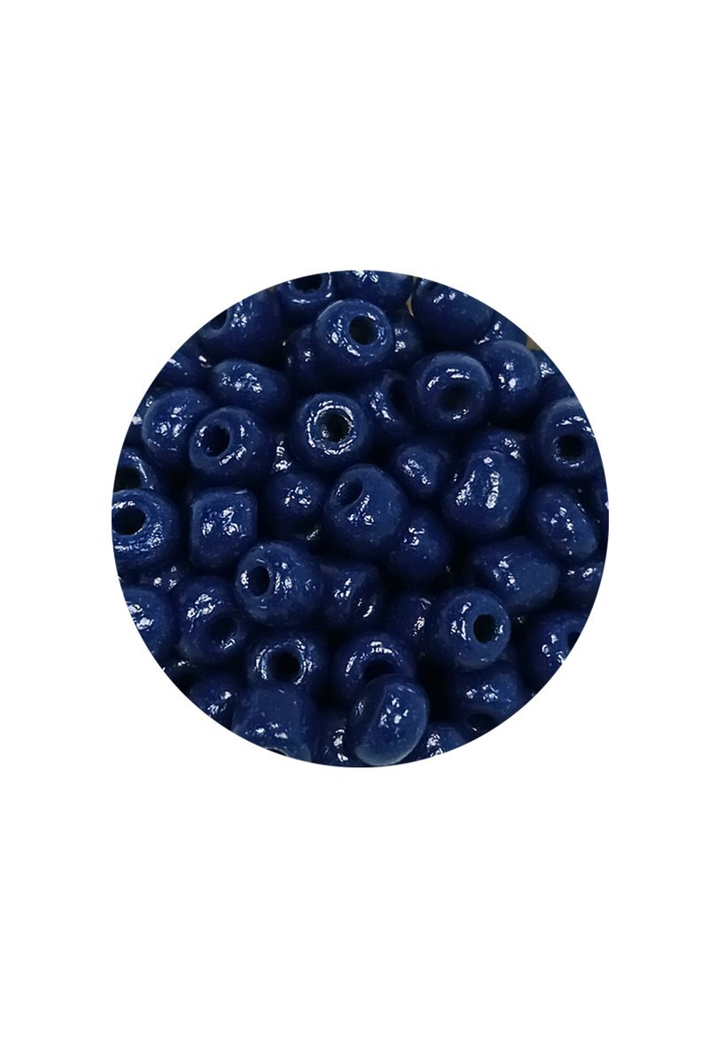 Dökme Cam Kum Boncuk Büyük Boy (6/0) 4 mm - 60 Gram - Lacivert - BNC134