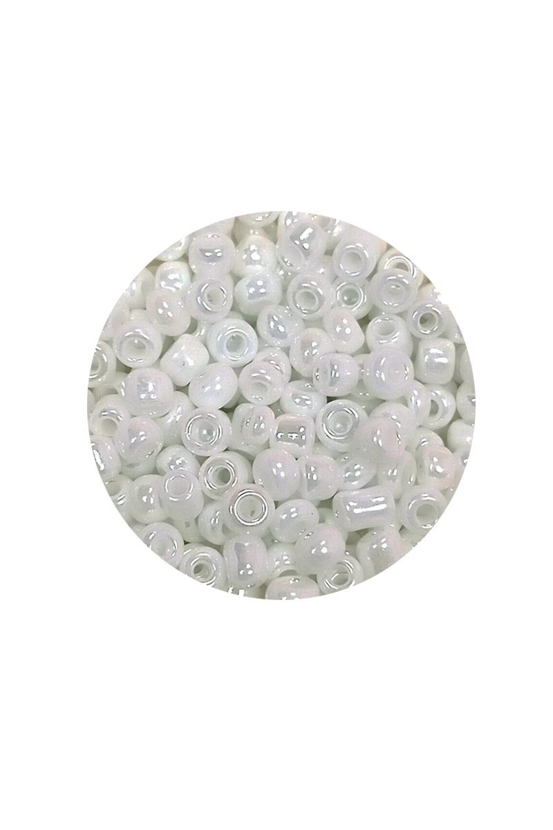 Dökme Cam Kum Boncuk (8/0) 3 mm - 20 Gram - İnci Beyaz - BNC145