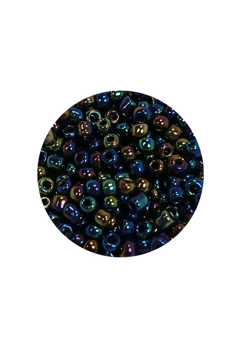 Dökme Cam Kum Boncuk (8/0) 3 mm - 20 Gram - Lacivert Yeşil - BNC169