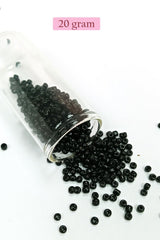 Dökme Cam Kum Boncuk (8/0) 3 mm - 20 Gram - Parlak Siyah - BNC170