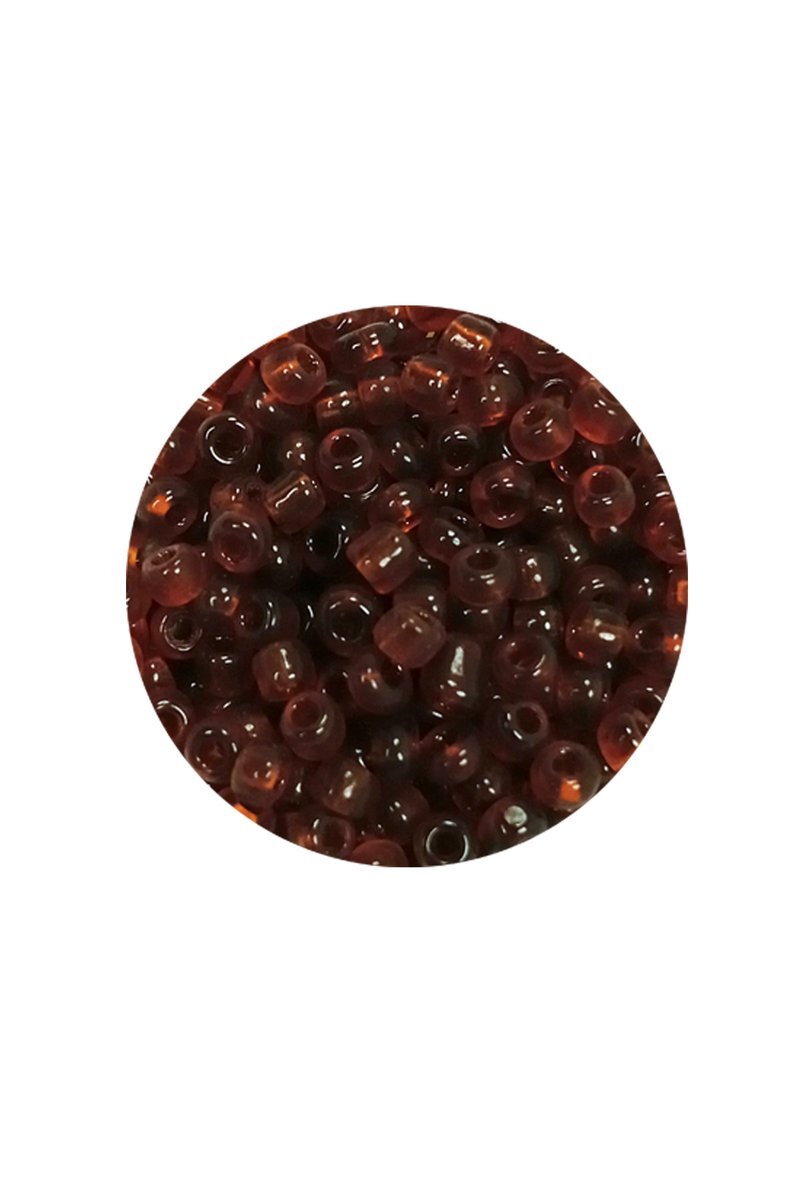 Dökme Cam Kum Boncuk (8/0) 3 mm - 60 Gram - Şeffaf Koyu Kahve - BNC200
