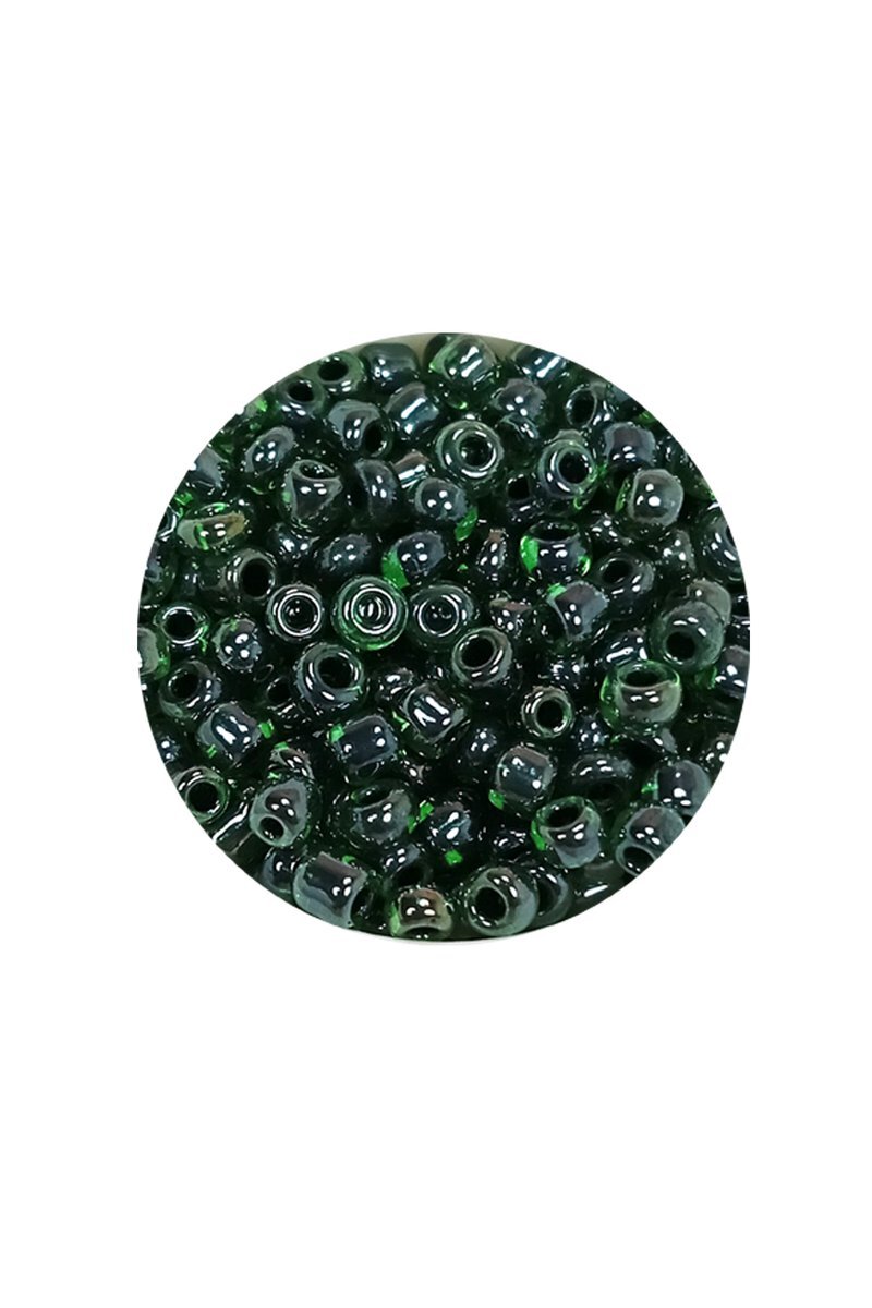 Dökme Cam Kum Boncuk (8/0) 3 mm - 60 Gram - Parlak Yeşil - BNC203