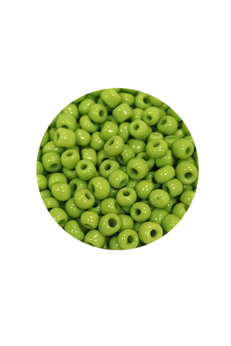 Dökme Cam Kum Boncuk (8/0) 3 mm - 60 Gram - Ihlamur Yeşili - BNC205