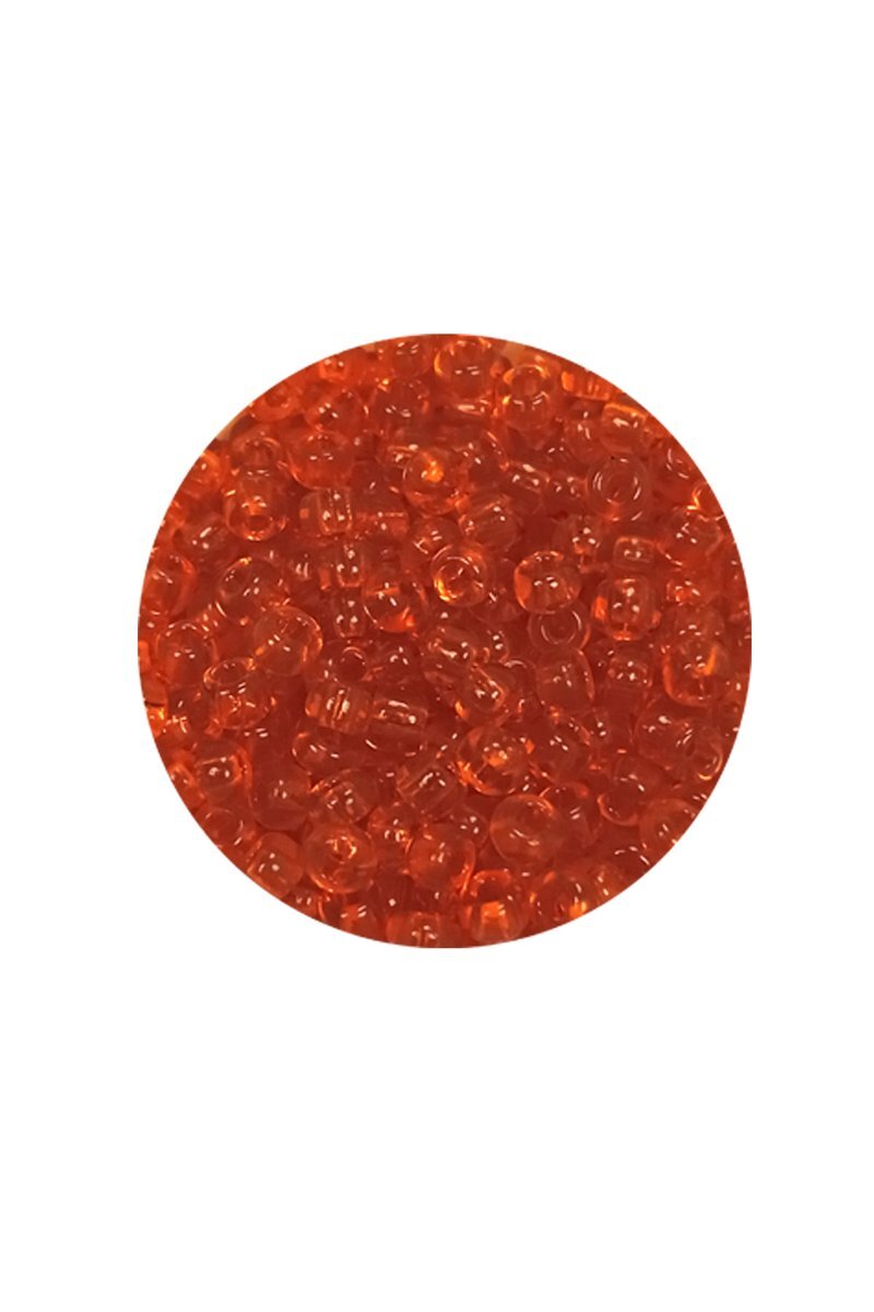Dökme Cam Kum Boncuk (8/0) 3 mm - 60 Gram - Şeffaf Turuncu - BNC206